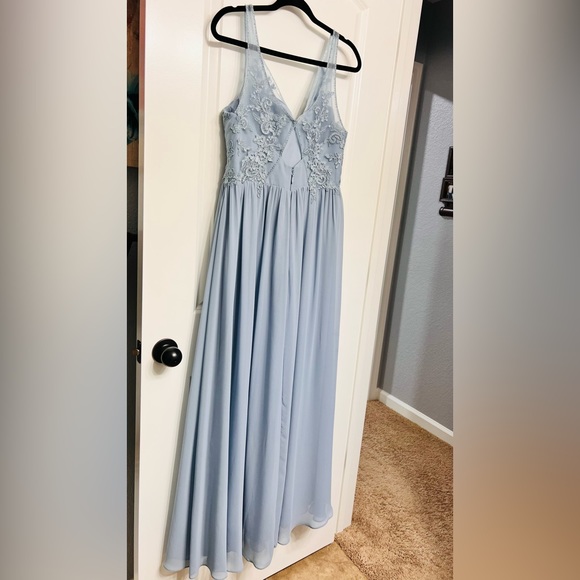 AZAZIE Dusty Blue Dress size 12 - Picture 2 of 10